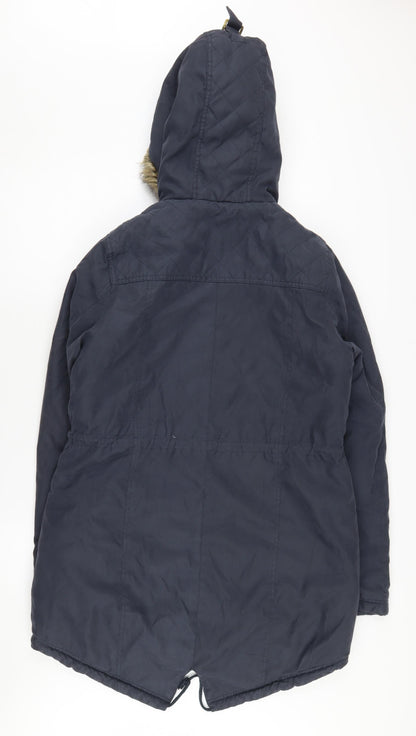 Womens UK Size L Brave Soul Blue Parka Coat