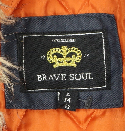 Womens UK Size L Brave Soul Blue Parka Coat