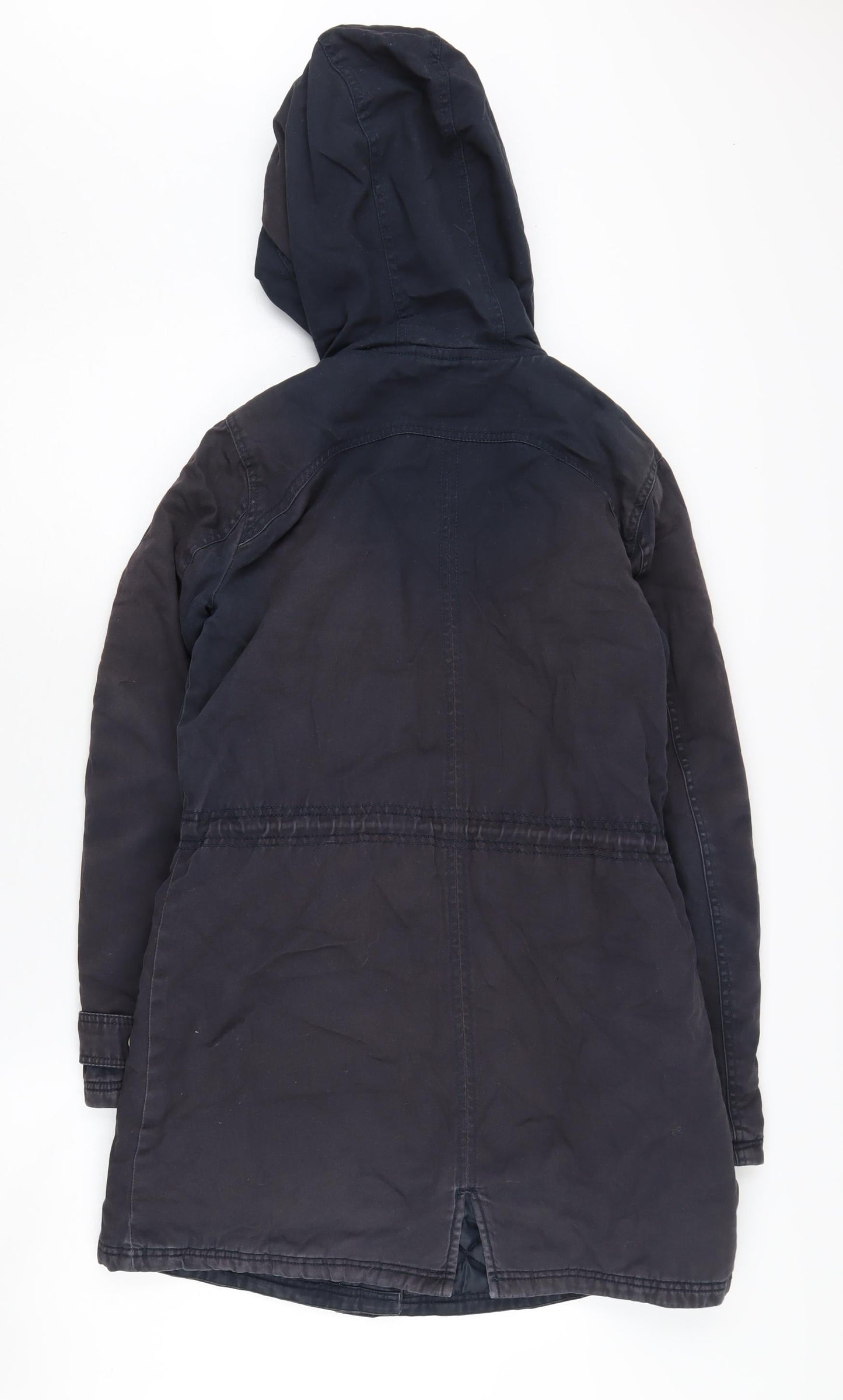 Womens UK Size 8 New Look Black Parka Coat