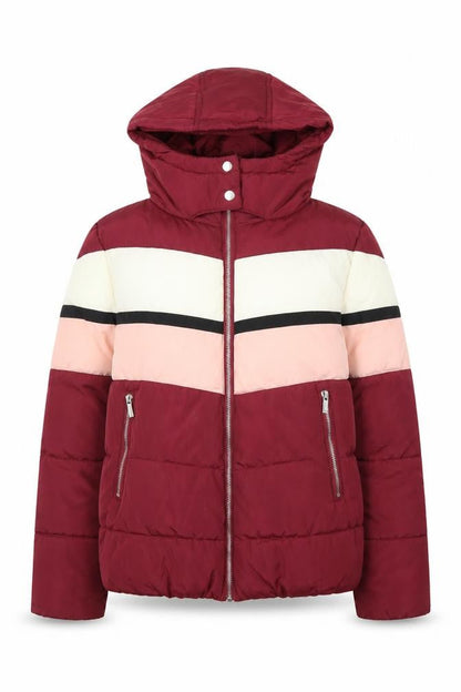 Womens UK Size 10 New Look Red Puffer Jacket