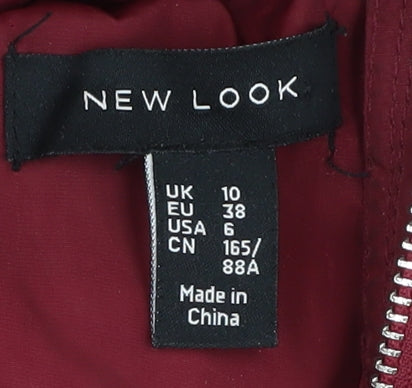 Womens UK Size 10 New Look Red Puffer Jacket