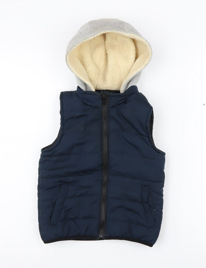 Tahari Boys Navy Hooded Bodywarmer 4-5 Years