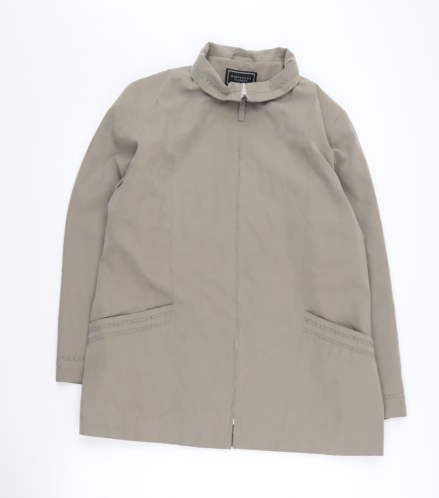 Womens UK Size 14 Debenhams Beige Basic Jacket