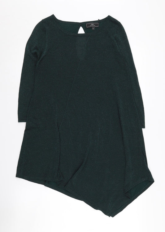 Womens UK Size 10 NEXT Green Tunic Jumper