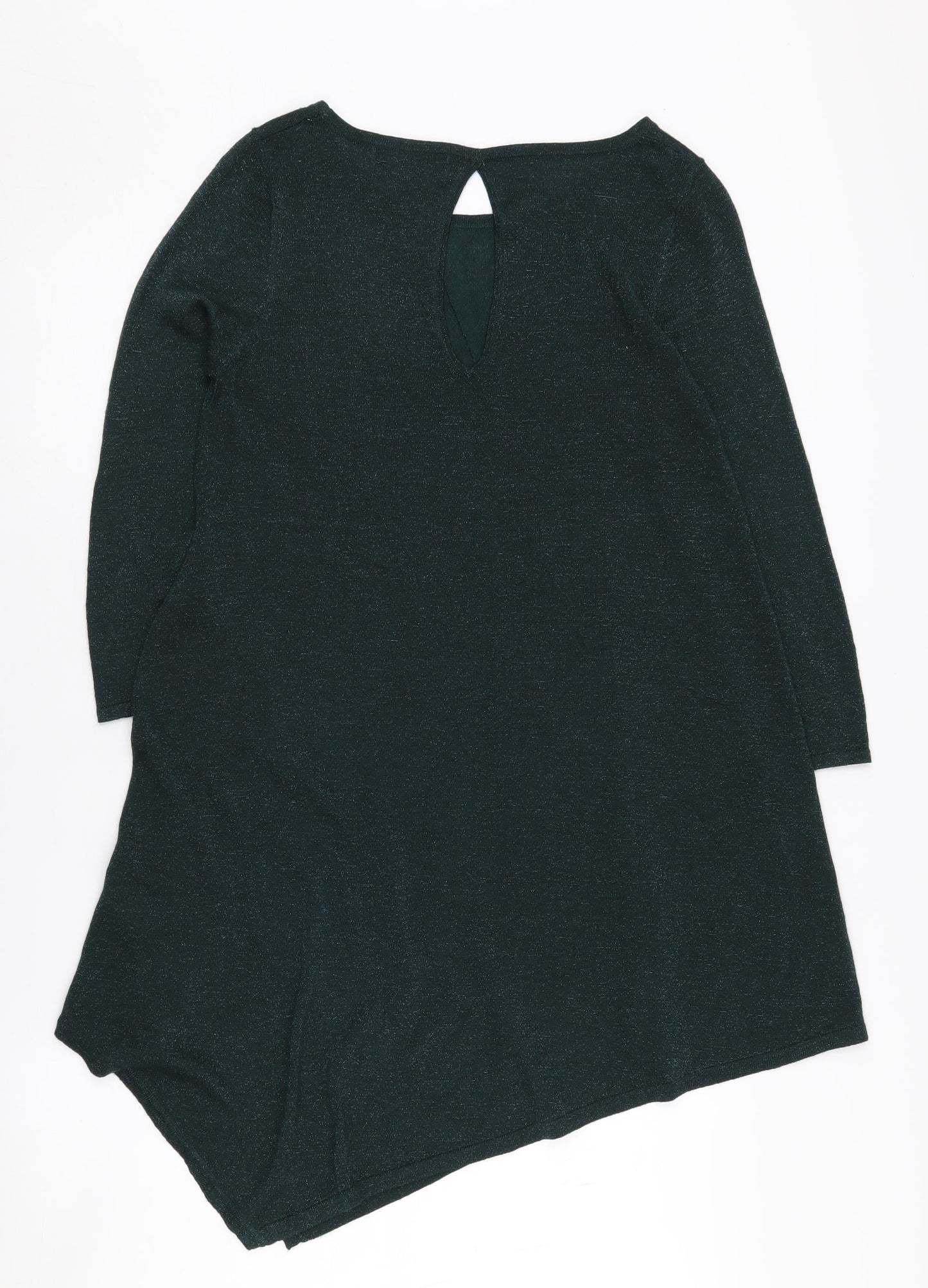 Womens UK Size 10 NEXT Green Tunic Jumper