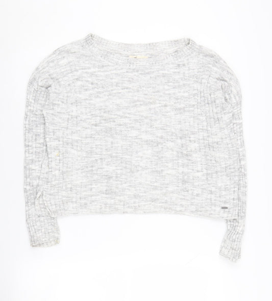 Womens UK Size S Hollister Grey Pullover Jumper