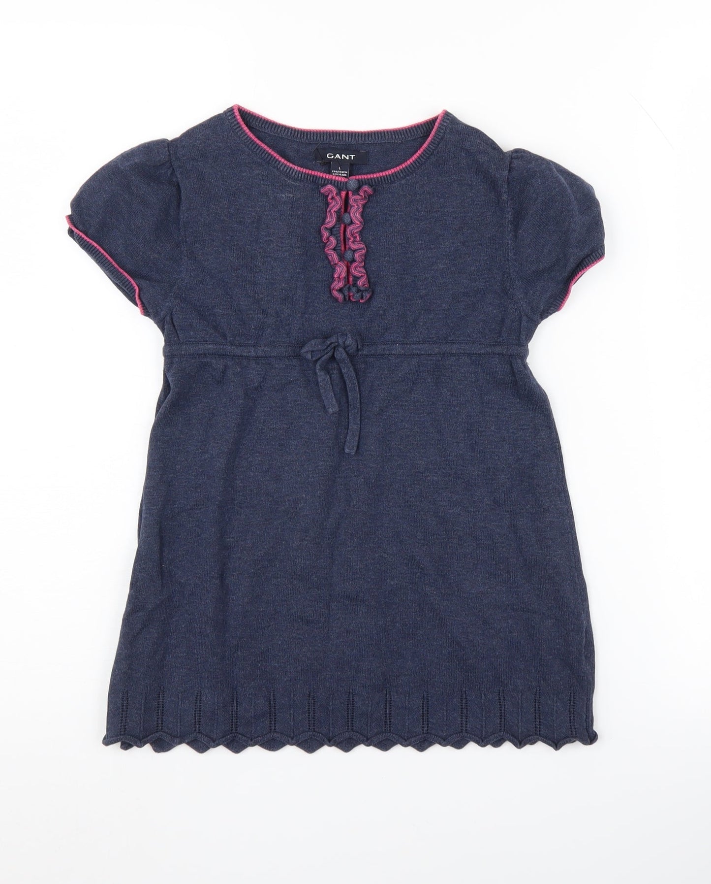 GANT Girls Blue Cotton Shift Dress, 9-10 Years