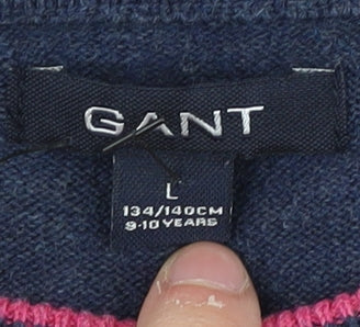GANT Girls Blue Cotton Shift Dress, 9-10 Years