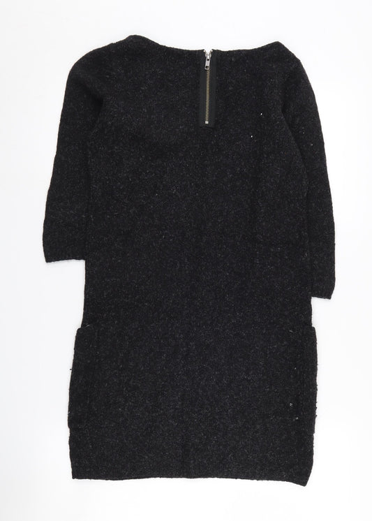 Monsoon Women's Black Boat Neck Knit Dress S