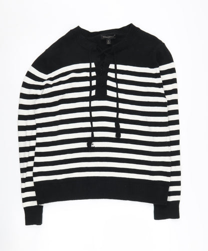 Banana Republic Women's Black Striped Knit Jumper L