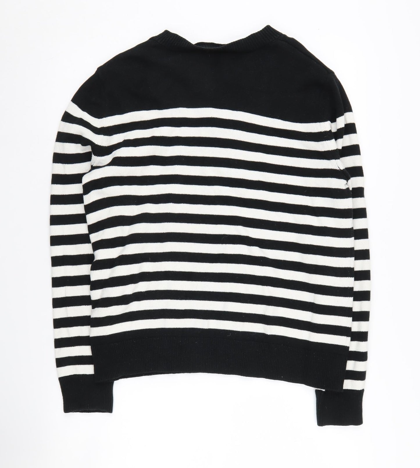 Banana Republic Women's Black Striped Knit Jumper L