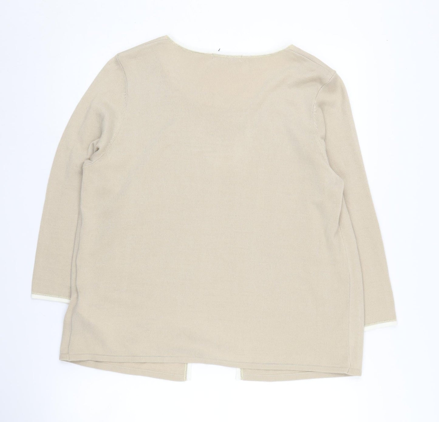 Womens UK Size 16 Marks and Spencer Beige Cardigan Jumper