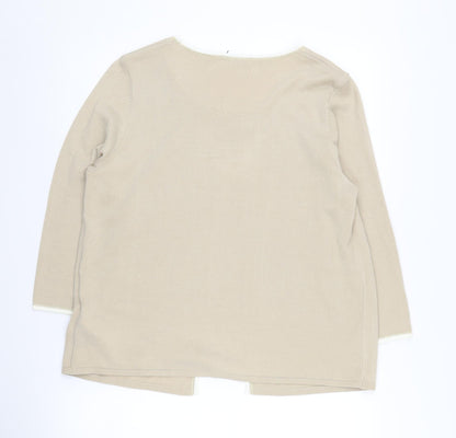 Womens UK Size 16 Marks and Spencer Beige Cardigan Jumper