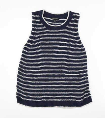 Banana Republic Women's Blue Striped Knitted Vest M