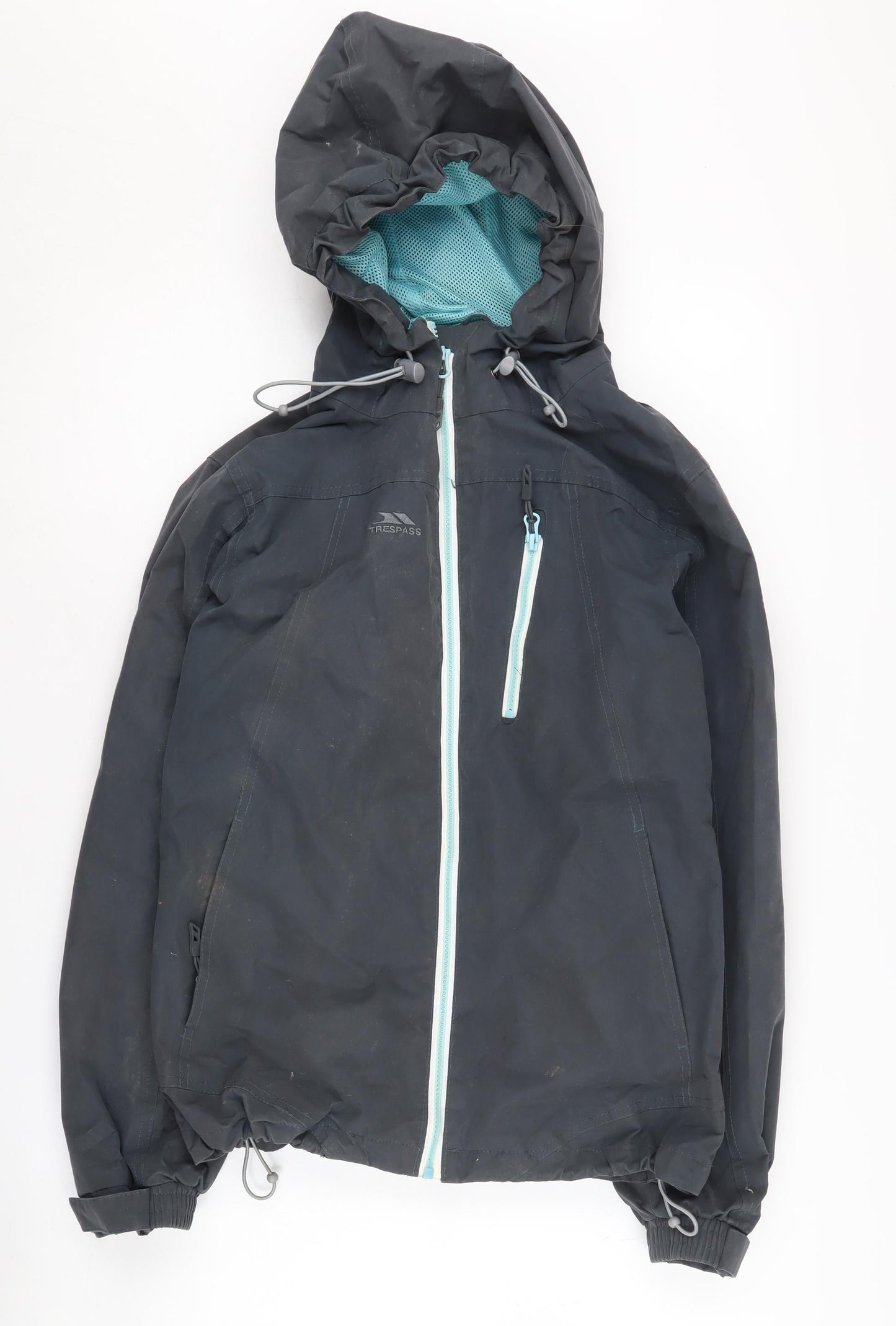 Mens UK Size S Trespass Black Windbreaker Coat