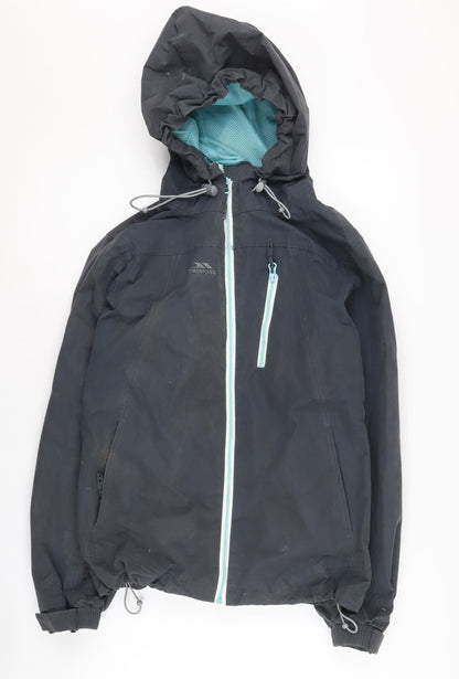 Mens UK Size S Trespass Black Windbreaker Coat