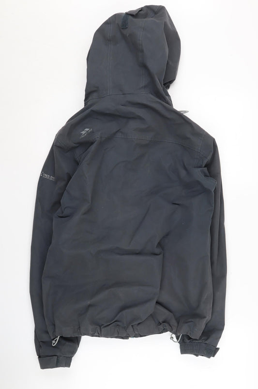 Mens UK Size S Trespass Black Windbreaker Coat