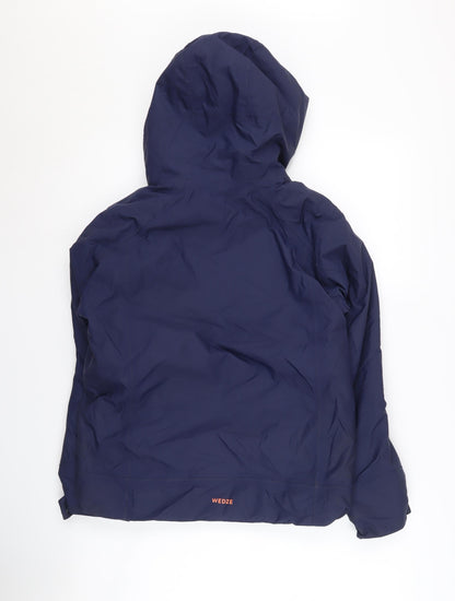 Wedze Girls Blue Ski Jacket 12 Years Hooded Waterproof
