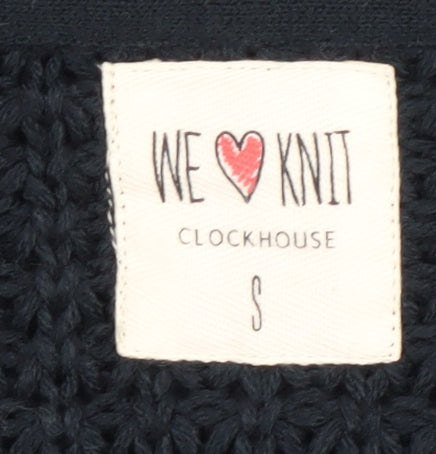 Womens UK Size S Clockhouse Black Cardigan Jumper