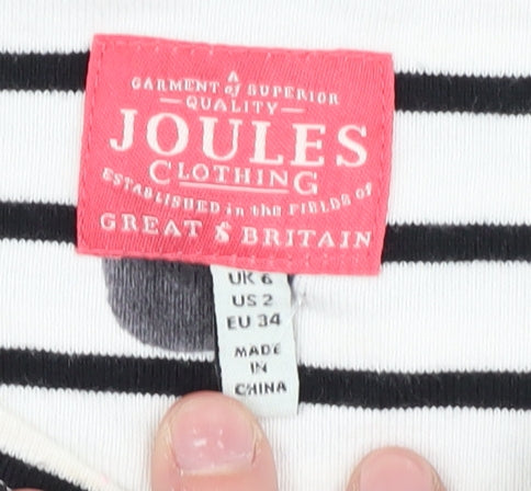 Womens UK Size 6 Joules White Basic T-Shirt