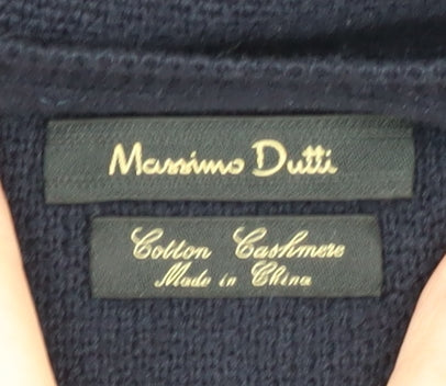 Massimo Dutti Men's Blue Pullover Jumper - Size M