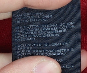 Tommy Hilfiger Men’s Red V-Neck Pullover Jumper M