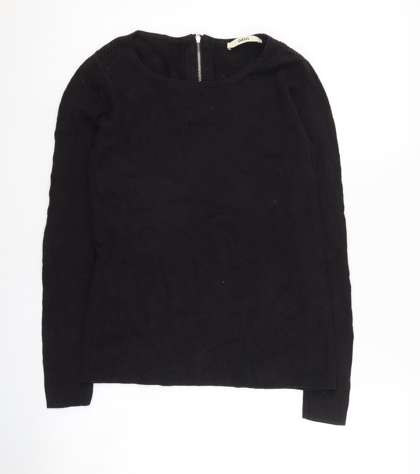 Womens UK Size S Oasis Black Pullover Jumper