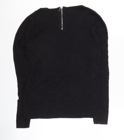 Womens UK Size S Oasis Black Pullover Jumper