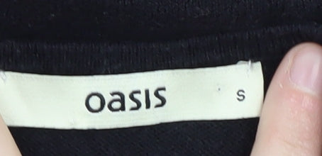 Womens UK Size S Oasis Black Pullover Jumper