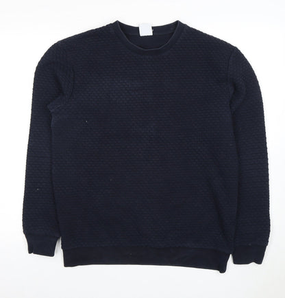 Zara Men's Black M Pullover Sweatshirt - Cotton Blend