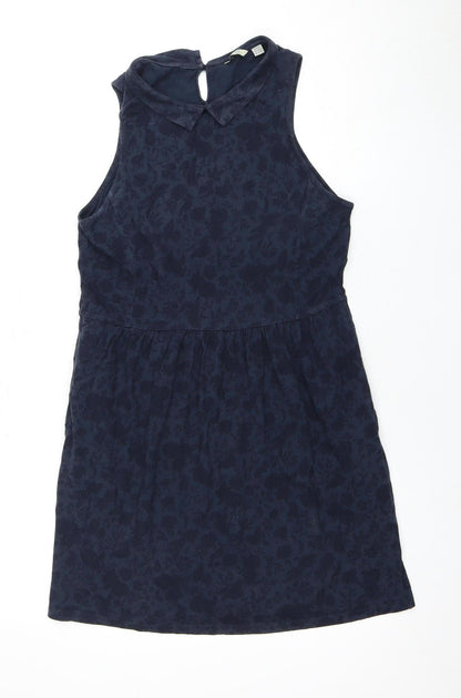 Jack Wills Women's Blue Floral Cotton Dress