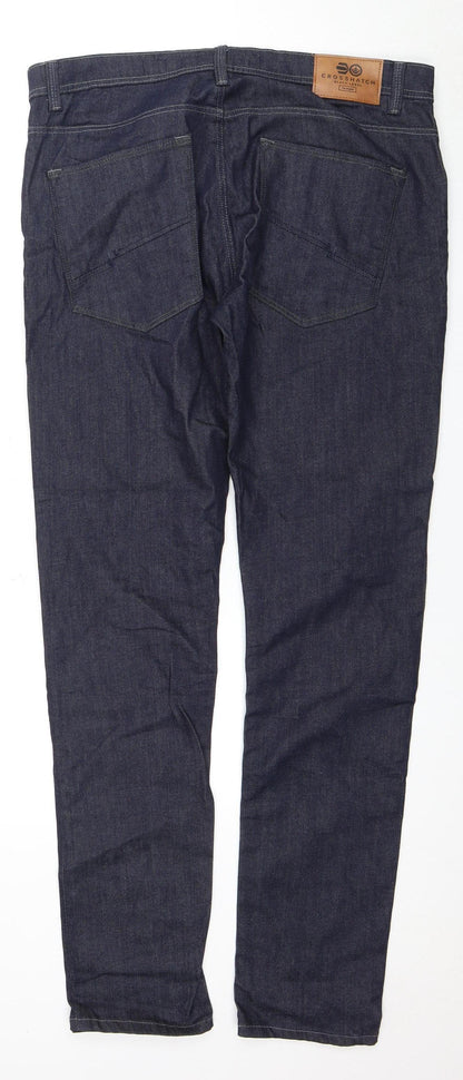 Crosshatch Men's Blue Straight Jeans 38L Regular Fit