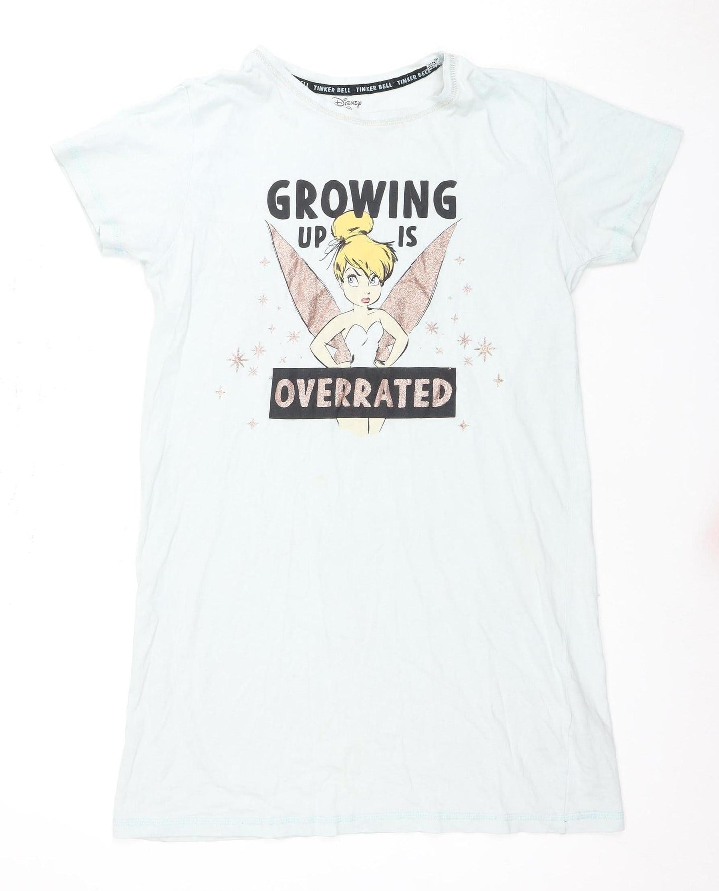 Disney Women's White Tinker Bell Nightshirt Size 6