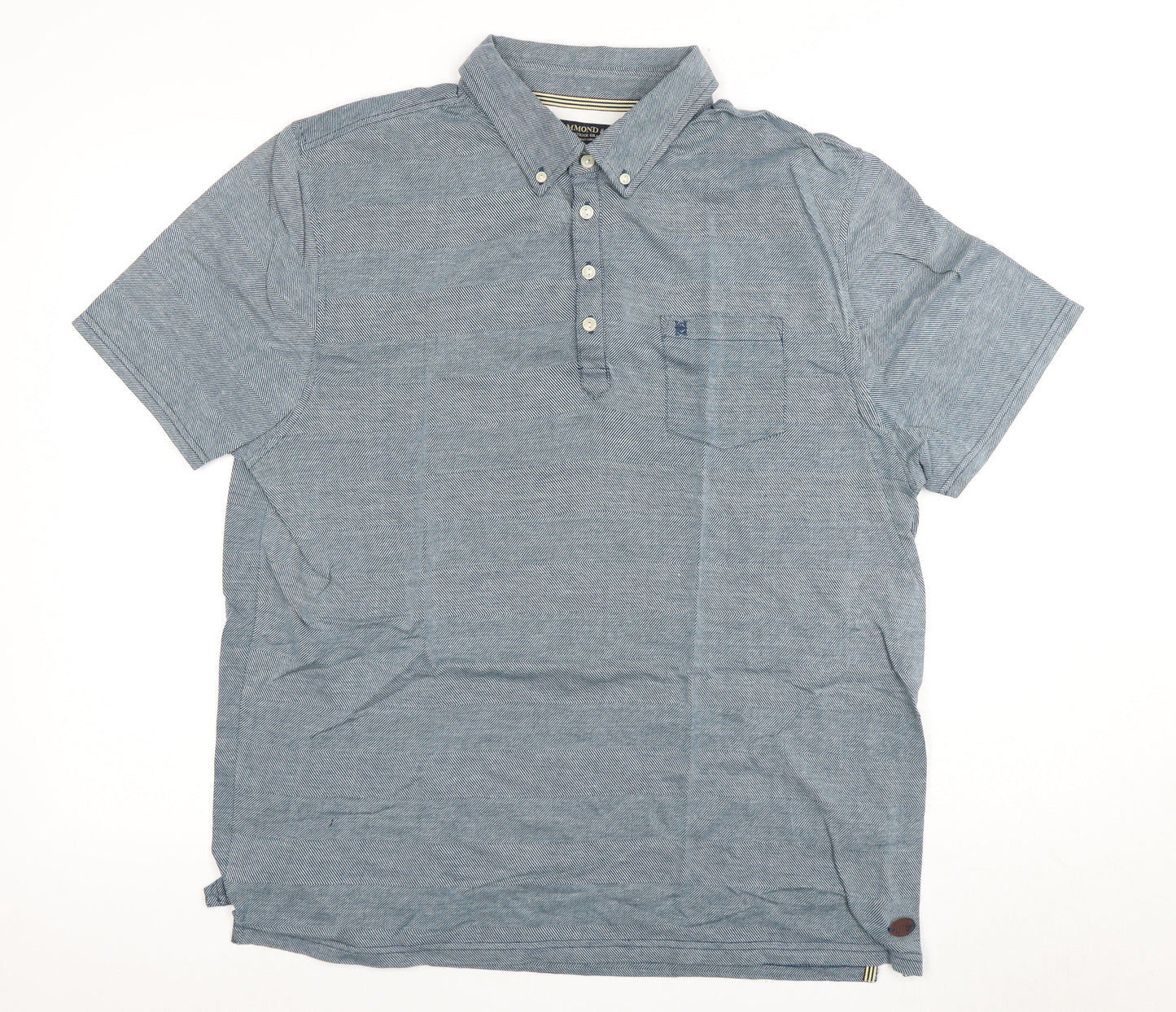 Hammond & Co Men's Blue Polo XL Button-Down Shirt
