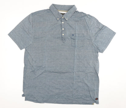 Hammond & Co Men's Blue Polo XL Button-Down Shirt