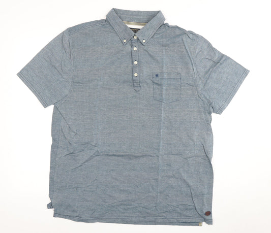 Hammond & Co Men's Blue Polo XL Button-Down Shirt