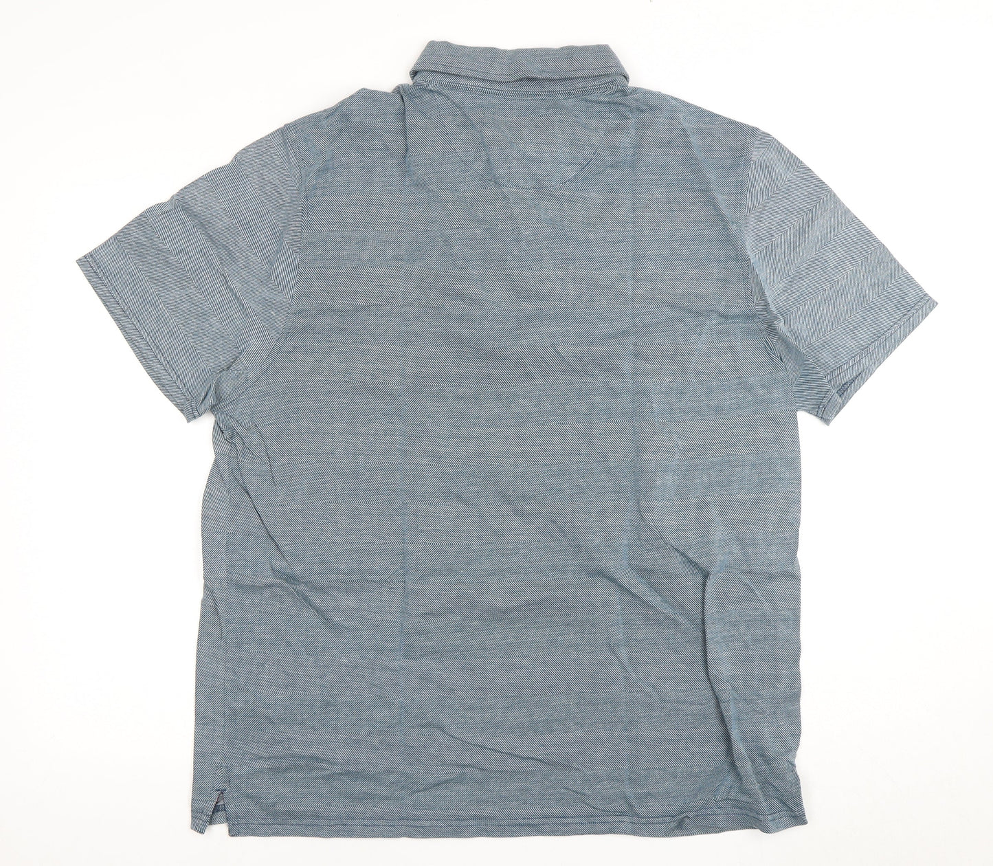 Hammond & Co Men's Blue Polo XL Button-Down Shirt