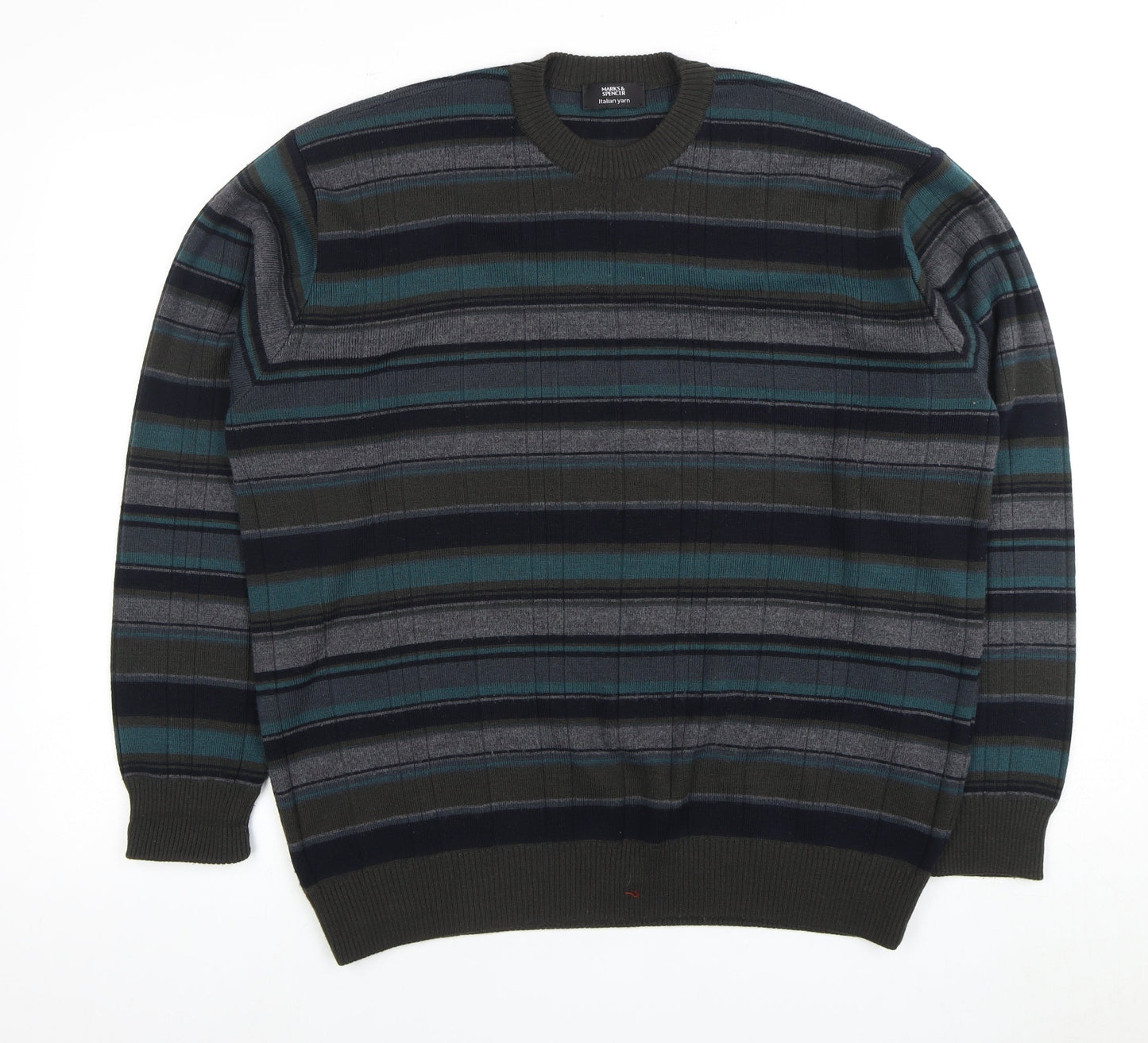 Marks and Spencer Men's XL Striped Pullover Jumper