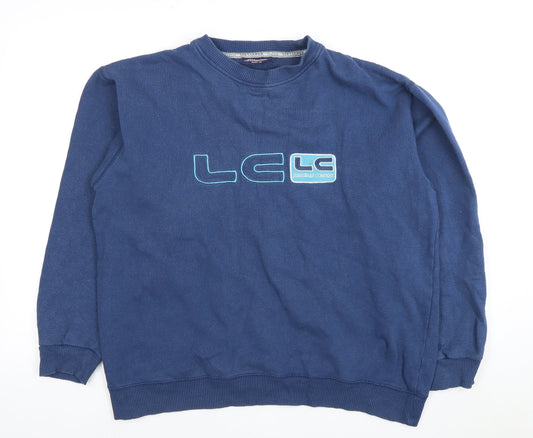 Mens UK Size M Lee Cooper Blue Pullover Sweatshirt
