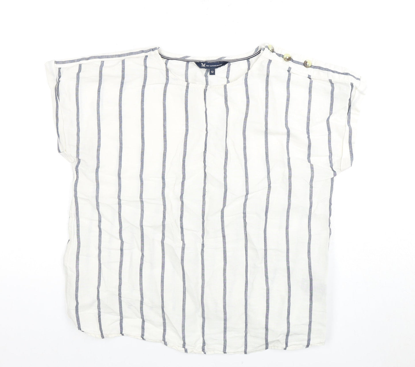 Womens UK Size 12 J.CREW White Basic T-Shirt