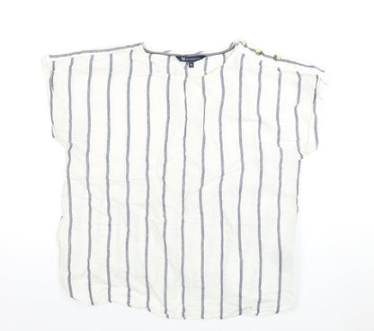 Womens UK Size 12 J.CREW White Basic T-Shirt