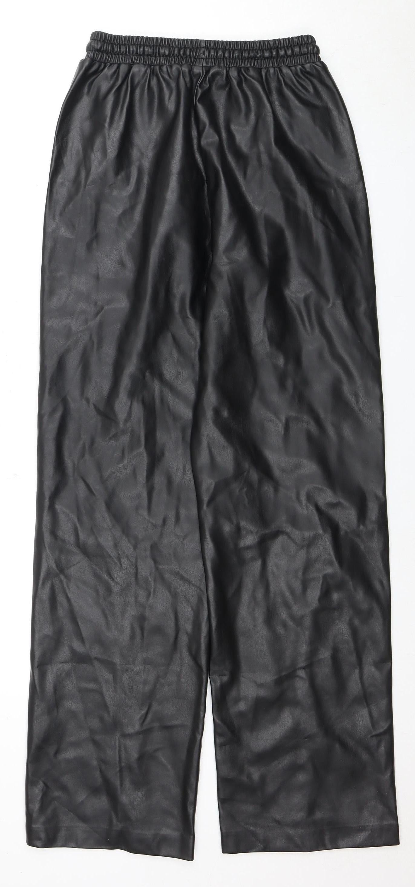 River Island Women's Black Straight-Leg Trousers Size 10