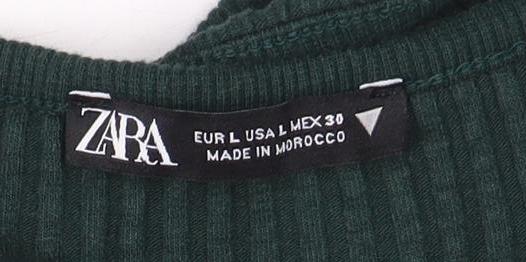 Womens UK Size 12 Zara Green Cropped