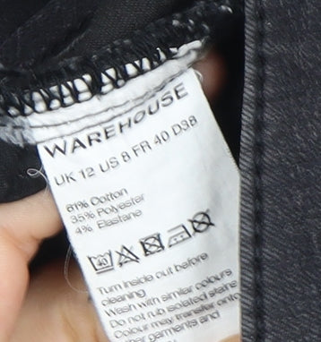 Womens UK Size 12 Warehouse  Skinny Black Jeans
