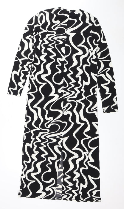 New Look Women's Black Geometric Dress S