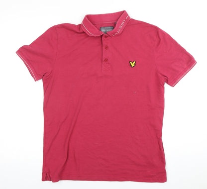 Lyle & Scott Men's Red Polo Shirt M, Short Sleeve
