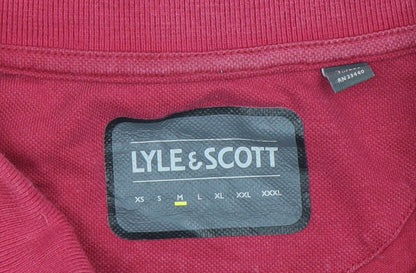 Lyle & Scott Men's Red Polo Shirt M, Short Sleeve