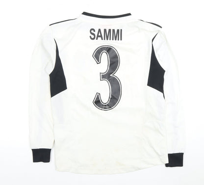 Surridge Boys Football Jersey White Black L Long Sleeve