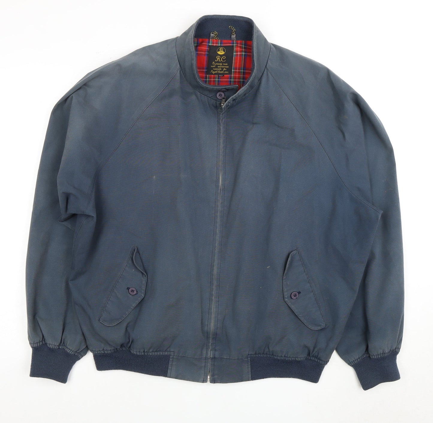Mens UK Size 2XL RC Blue Biker Coat