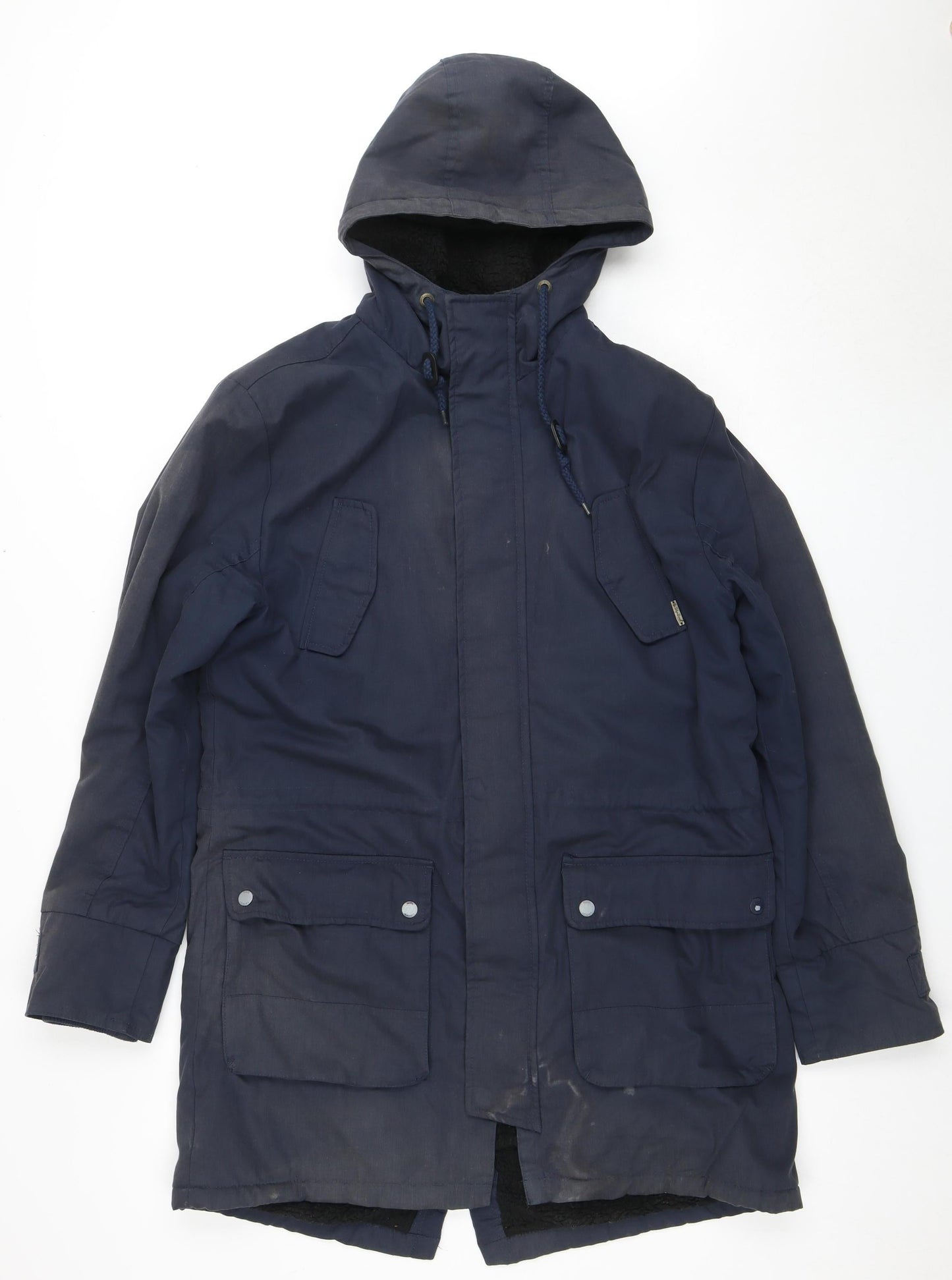 Mens UK Size M Tokyo Laundry Blue Parka Coat